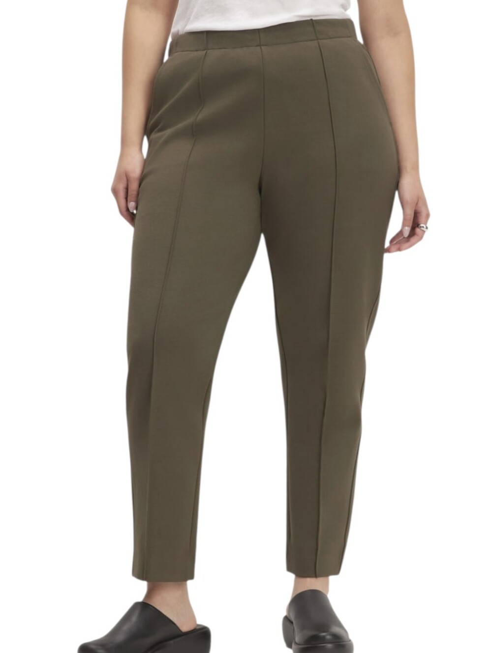 Everlane Dream Pant Women Small Dark Forest Organic Cotton Straight Leg